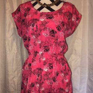 Bright Pink floral Candies dress